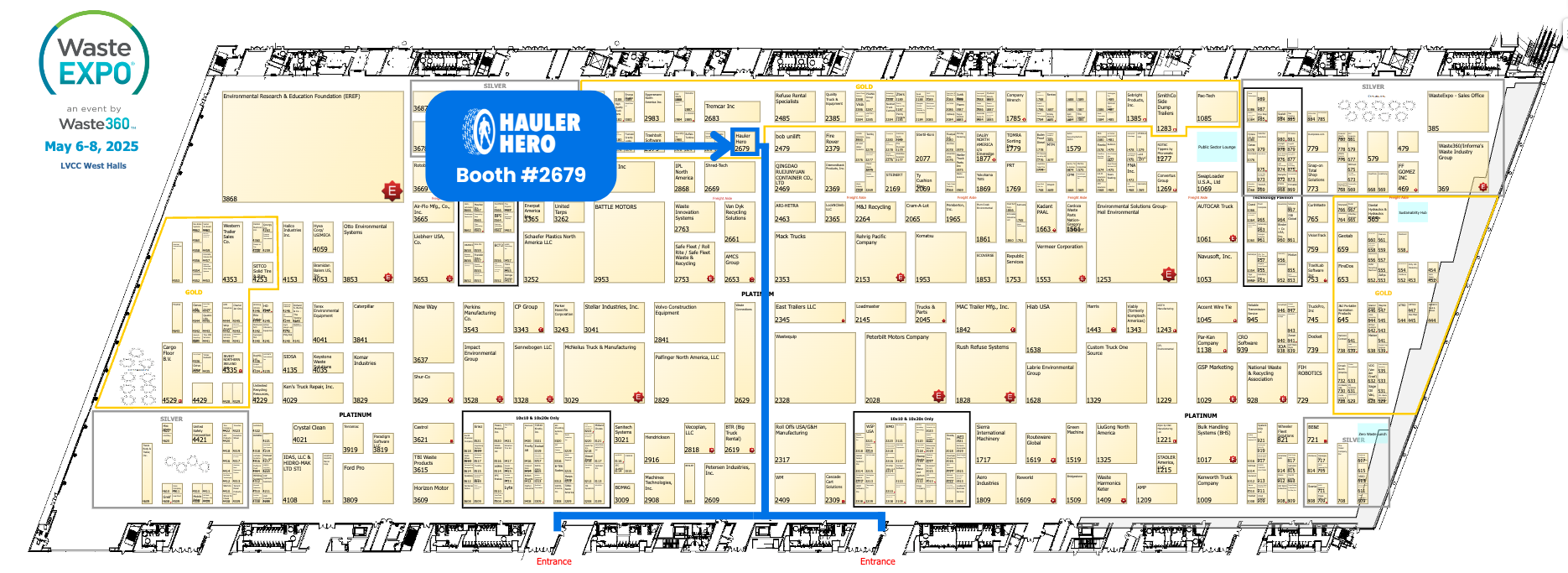 Waste Expo 2025 Floor Plan Waste Expo 2025 Floor Plan