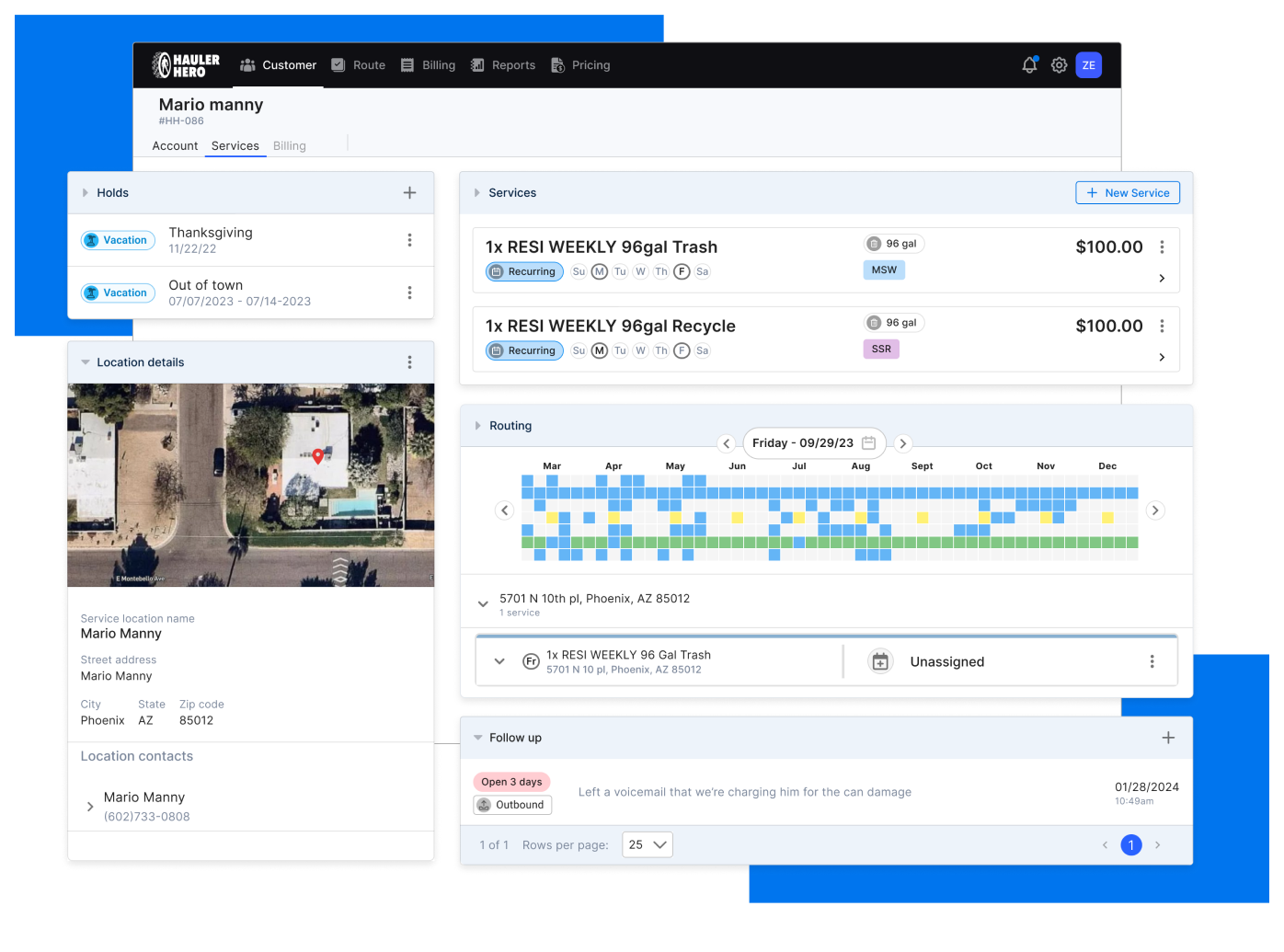 Manage details and monitor activity in one place 