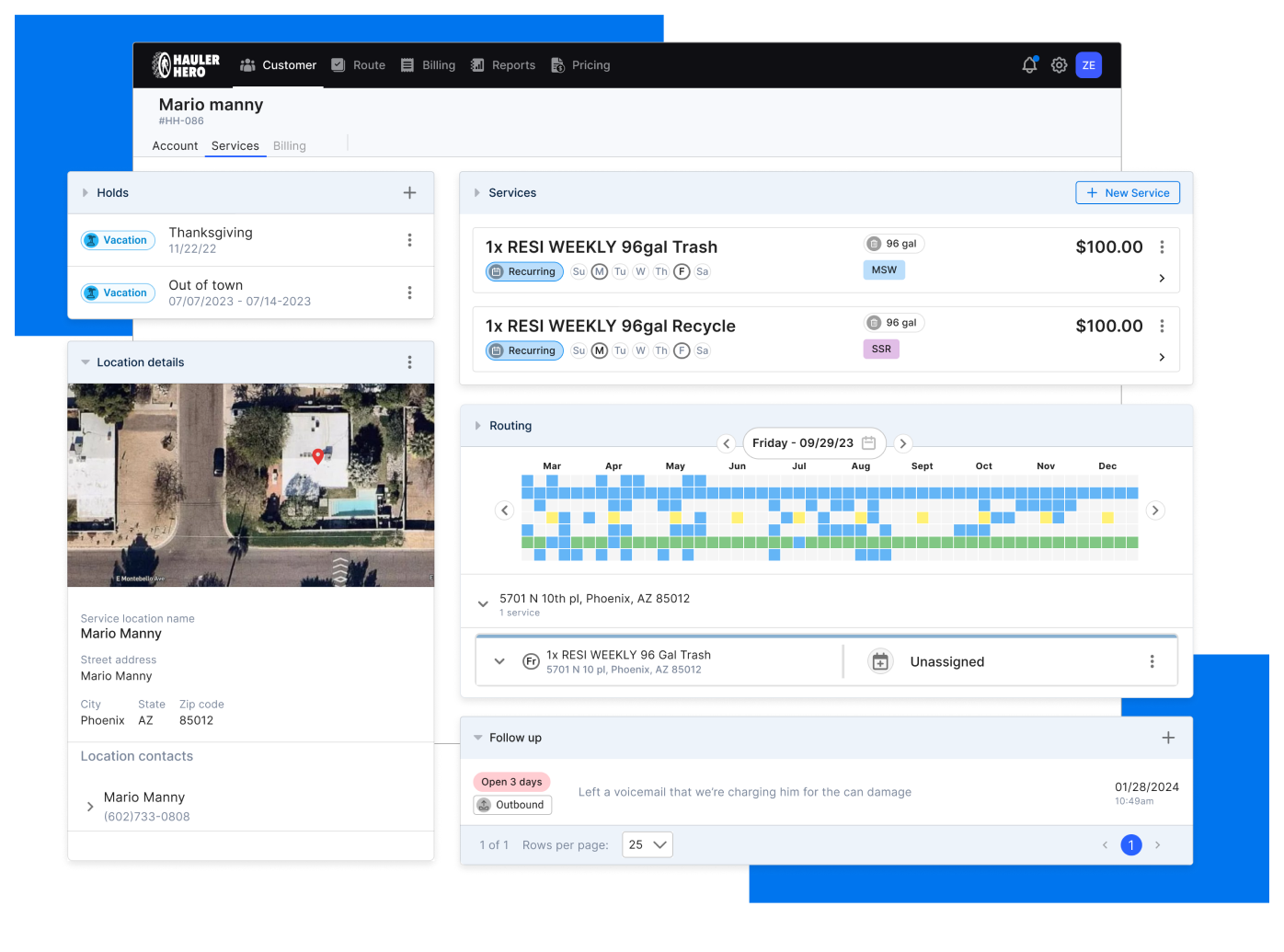 Manage details and monitor activity in one place 